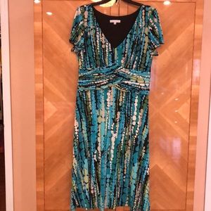 Worn once Sandra Darren dress with short sleeves